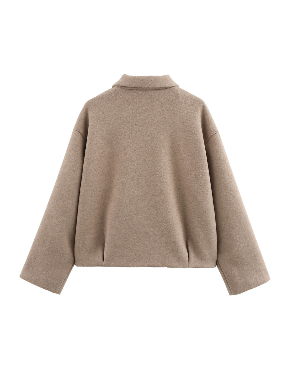 Damen sportliche Jacke mit hohem Kragen und Reißverschluss WW