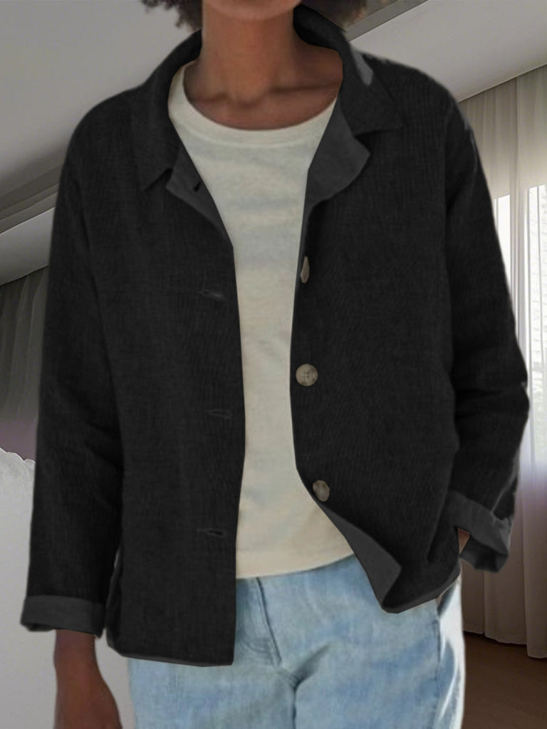 Damen Leichte Überwurfjacke mit strukturiertem Webmuster WW