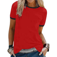 Damen T-Shirt mit kontrastierenden Ärmeln WW