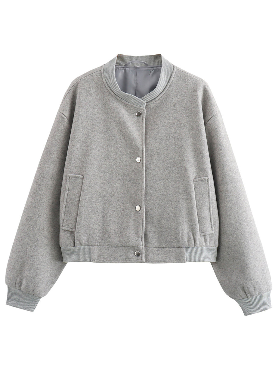 Damen Gepolstertes weiches Bomberjacke