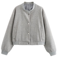 Damen Gepolstertes weiches Bomberjacke