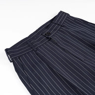 Damen weite Hochbund-Hose mit eleganten Streifen WW