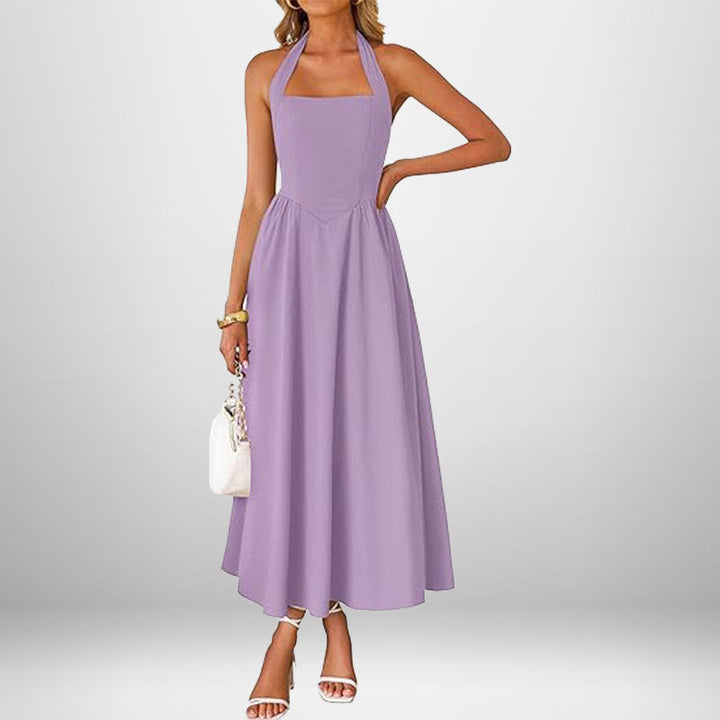 Damen Maxi-Kleid mit raffiniertem Trägerdesign und elegantem Schnitt W&W Mode