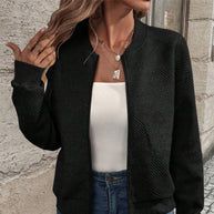 Damen leichte Bomberjacke mit gestepptem Design und praktischen Taschen WW