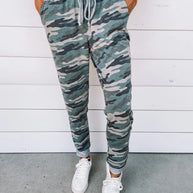 Herren Camouflage Jogginghose mit verstellbarem Bund und bequemem Schnitt WW