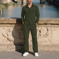 Herren eleganter Freizeitanzug mit strukturierter Oberfläche und praktischen Taschen WW