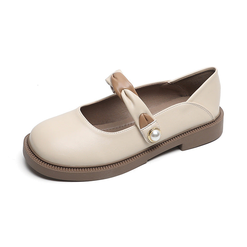 Damen elegante Mary Jane Schuhe mit modischem Riemchen und zeitloser Perlen-Applikation WW