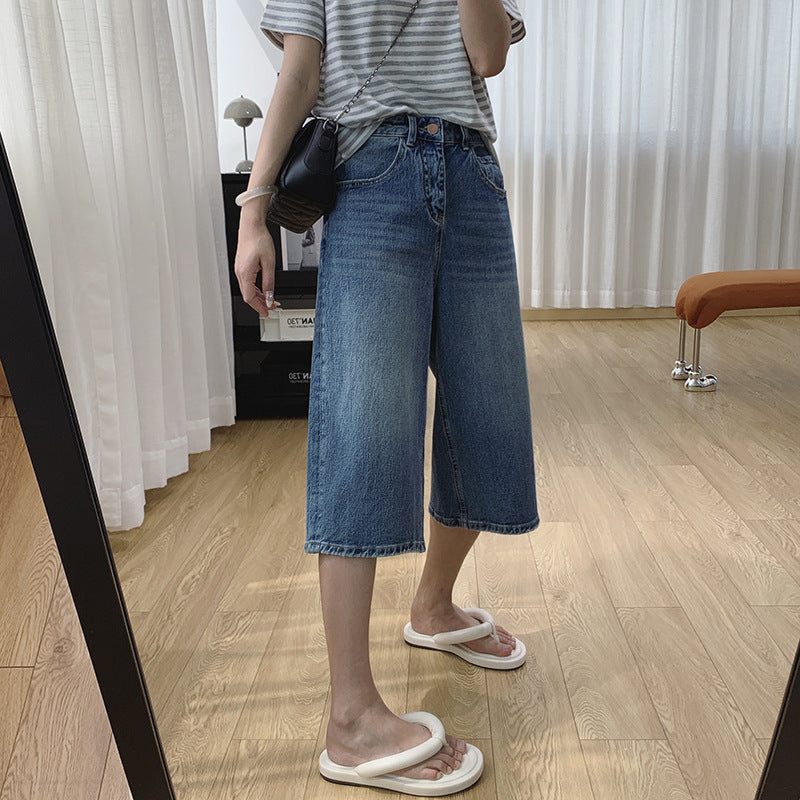 Damen Weite Denim Culottes WW