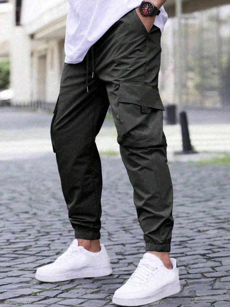 Herren Cargo-Hose mit praktischen Reißverschlusstaschen und elastischem Bund WW