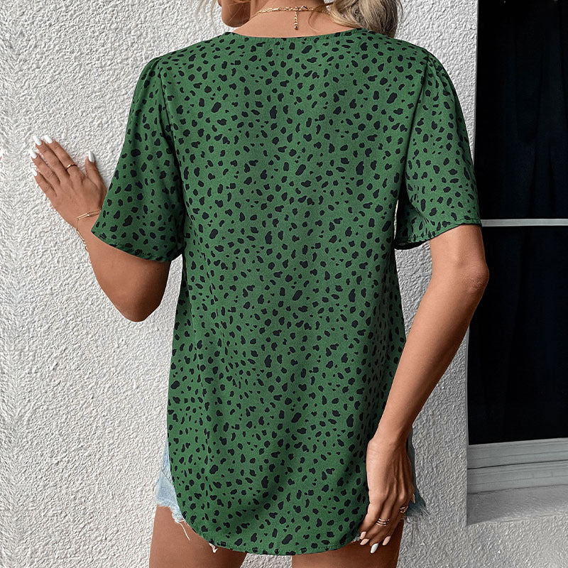 Damen Bluse mit lockerem Schnitt und voluminösen Ärmeln WW