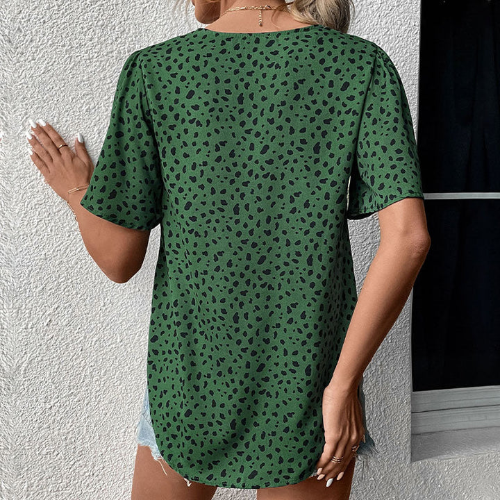 Damen Bluse mit lockerem Schnitt und voluminösen Ärmeln W&W Mode