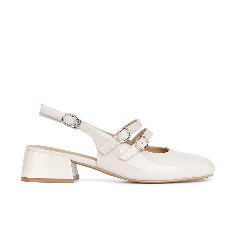 Damen Slingback Blockabsatz Mules mit dekorativem Bogen WW