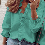 Damen Rüschenbluse W&W