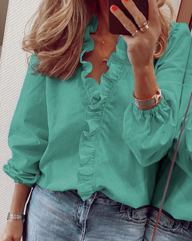 Damen Rüschenbluse W&W