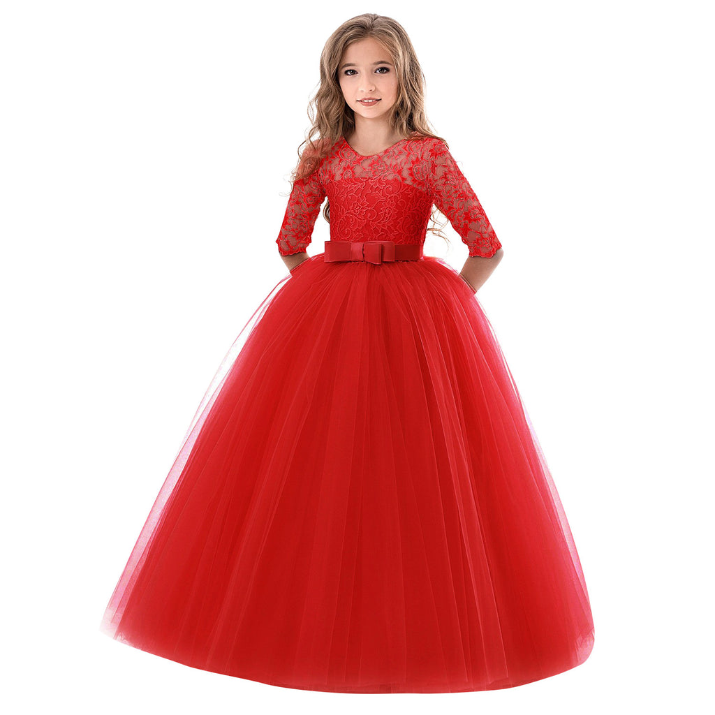 Damen Prinzessinnenkleid mit Spitzenoberteil und Tüllrock WW
