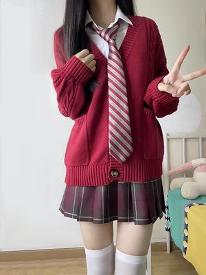 Damen Strickjacke mit Puffärmeln und Taschen WW