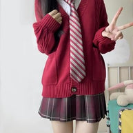 Damen Strickjacke mit Puffärmeln und Taschen WW