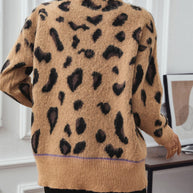 WW Leopard Jacquard-Fleece-Pullover
