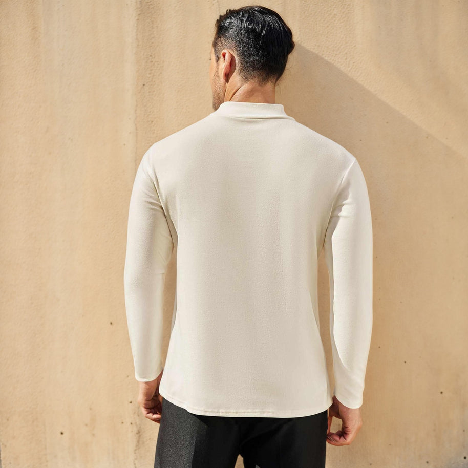 Herren Stehkragen Pullover aus weichem Baumwollmix WW