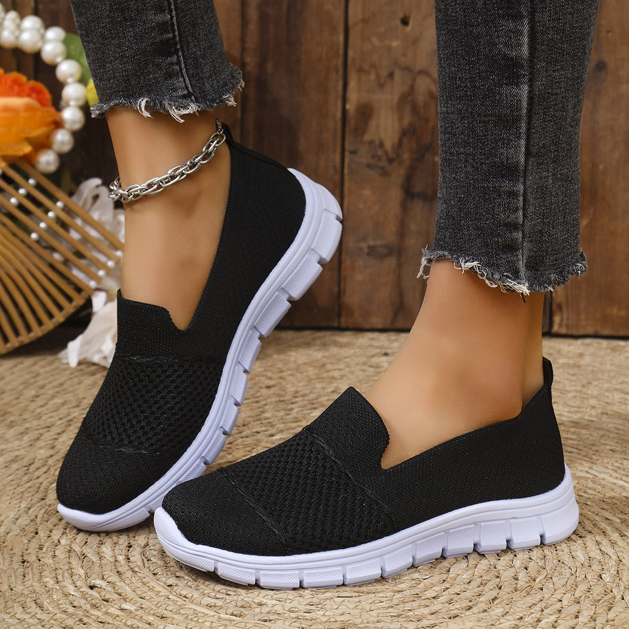 Damen Atmungsaktive Slip-On Sneakers mit flexiblem Sohlenkomfort WW