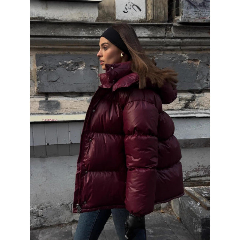 Damen Steppjacke mit glänzender Oberflächenstruktur WW