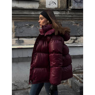 Damen Steppjacke mit glänzender Oberflächenstruktur WW