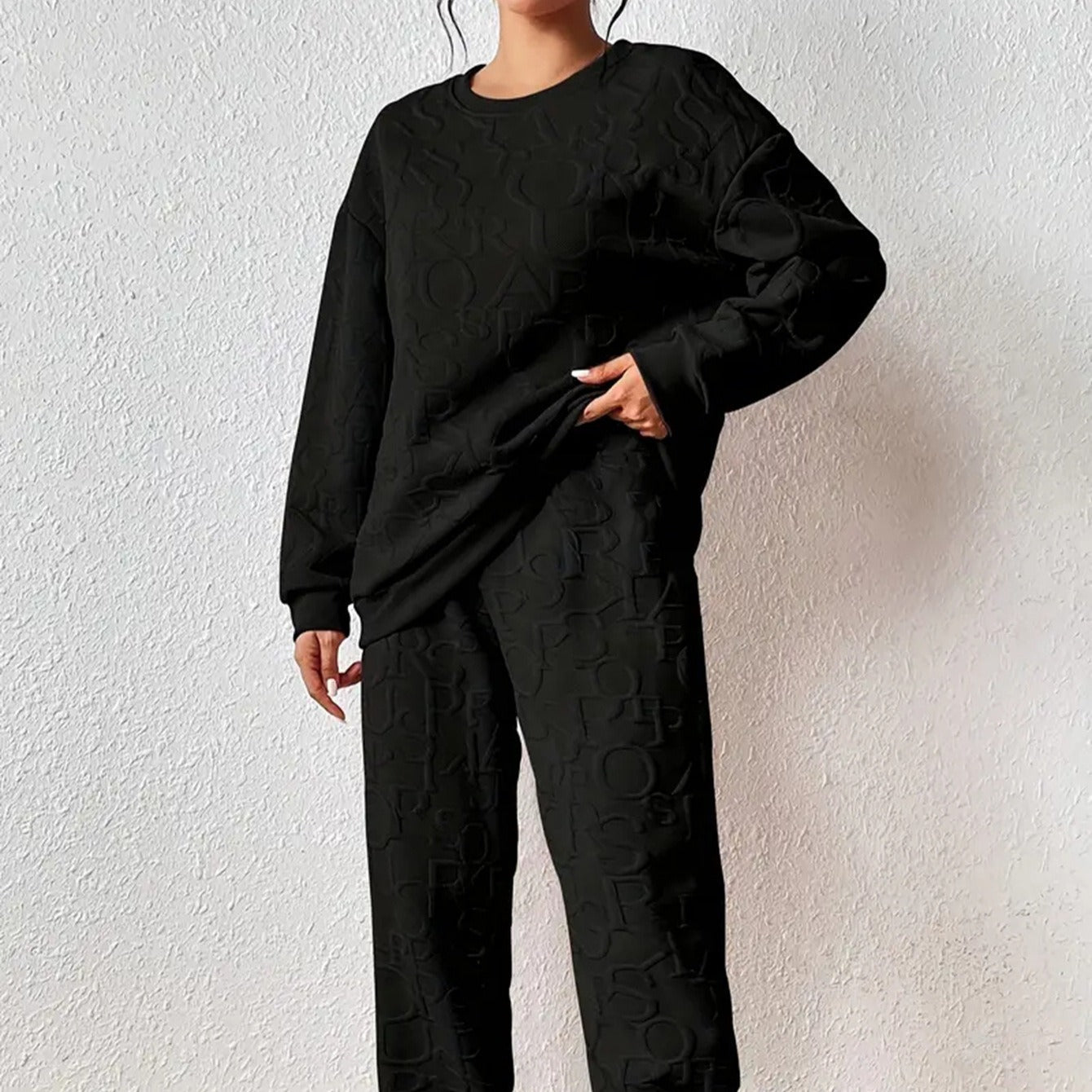 Damen Set aus hochwertigem Sweatshirt und Jogginghose WW