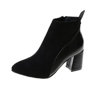 Damen modische und elegante Ankle-Boots mit trendigem Blockabsatz W&W