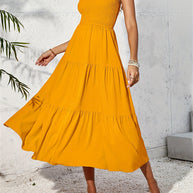 Damen Sommerliches Maxikleid mit zauberhaften Rüschendetails W&W