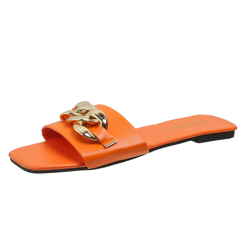Damen Chic Dekorative Slide Sandalen WW