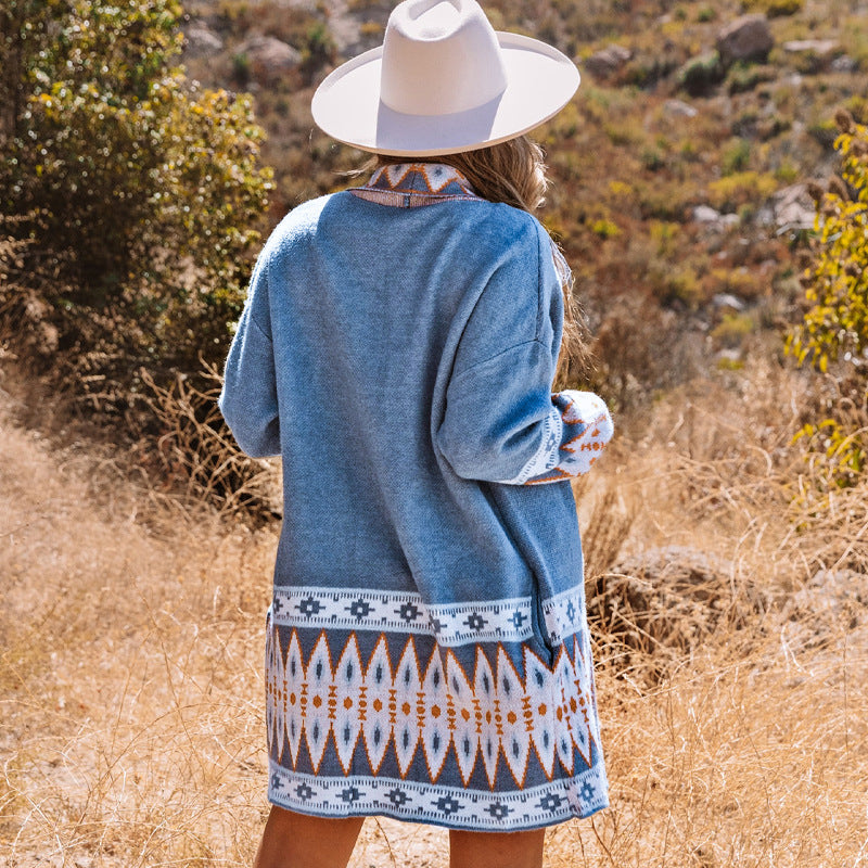 Damen Cardigan mit kunstvollem Muster und weichem Material WW