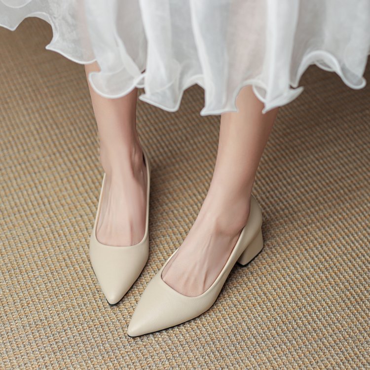 Damen elegante Blockabsatz-Pumps W&W