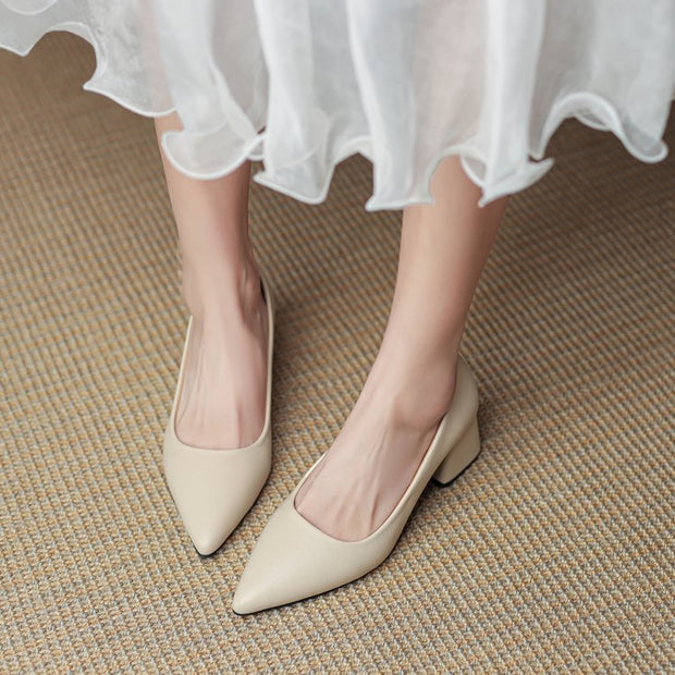 Damen elegante Blockabsatz-Pumps W&W