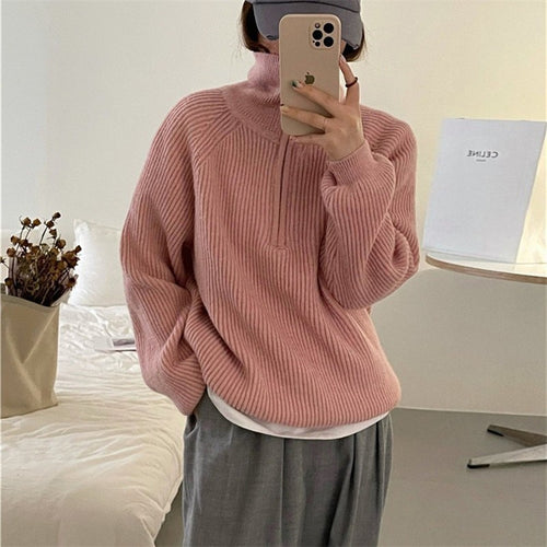 Damen kuscheliger Hoodie mit hochschließendem Reißverschluss WW