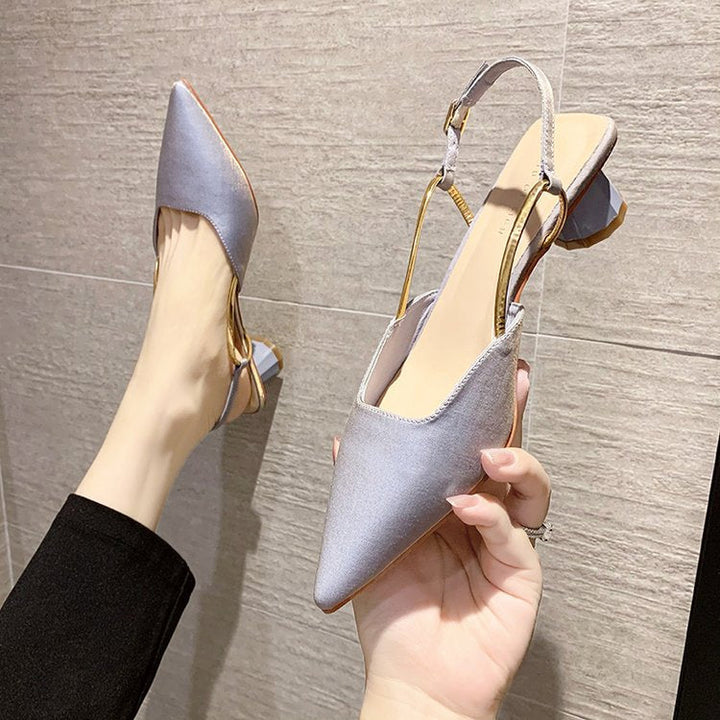 Damen Slingback Pumps mit elegantem Metallverschluss W&W Mode