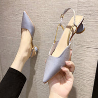 Damen Slingback Pumps mit elegantem Metallverschluss W&W