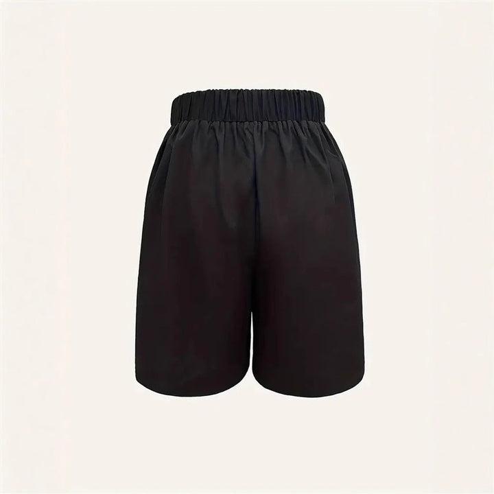 Damen Elegante High-Waist Shorts mit dekorativen Falten W&W Mode