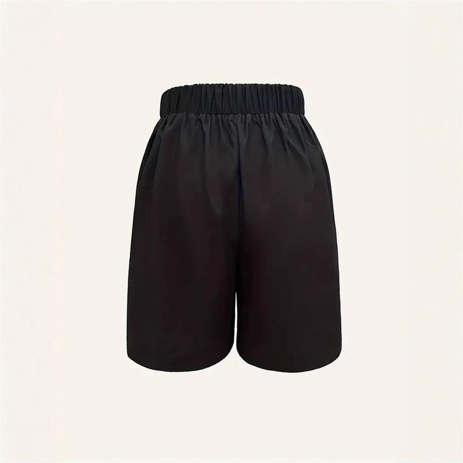 Damen Elegante High-Waist Shorts mit dekorativen Falten W&W