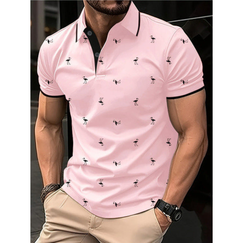 Herren Freizeit Bedrucktes Polo-Shirt WW