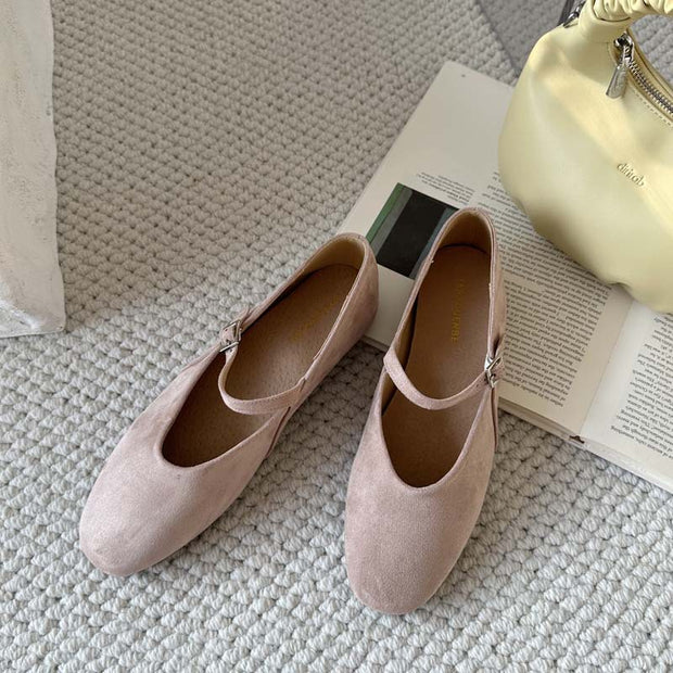 Damen Ballerinas mit verstellbarem Riemen WW