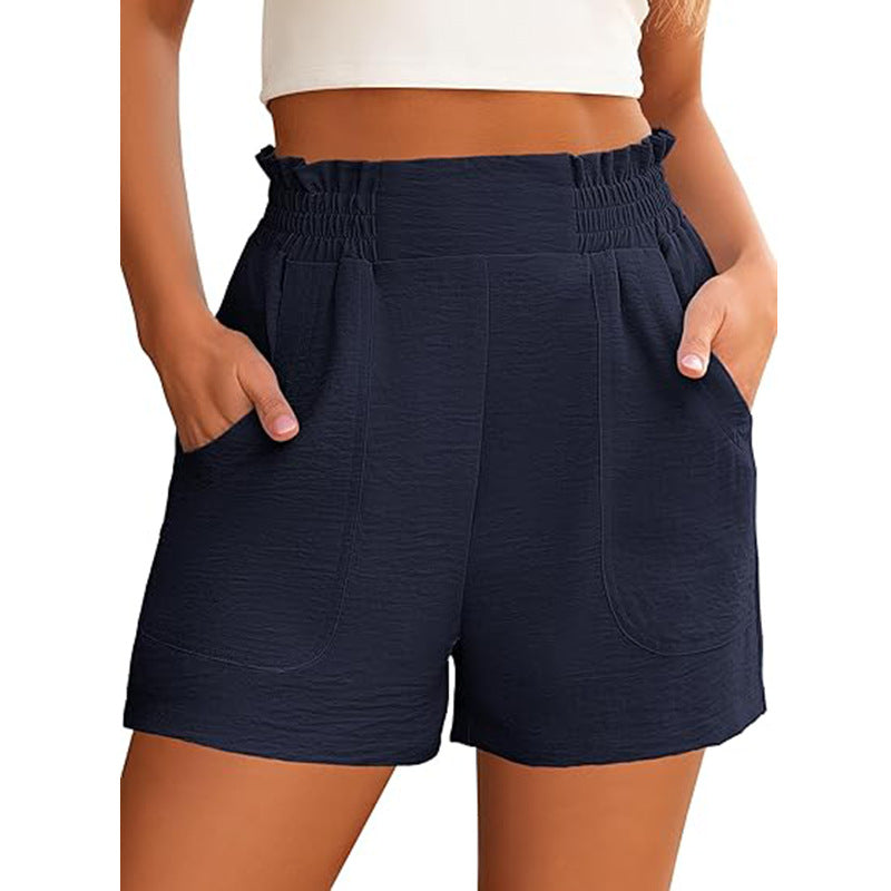 Damen kurze Freizeithose mit elastischem Bund und praktischen Seitentaschen WW