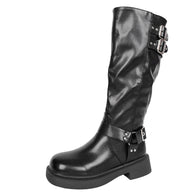 Damen Stiefel mit modischen Schnallen-Details und strapazierfähigem Obermaterial WW