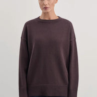 Damen Bequemer und eleganter Strickpullover mit überschnittenen Schultern und Rippenbündchen WW