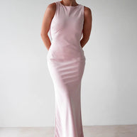 Damen Maxikleid im eleganten Satin-Look mit figurbetonendem Schnitt WW
