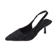 Damen Slingback-Pumps mit elegantem Stoffmix und modischem Absatz W&W