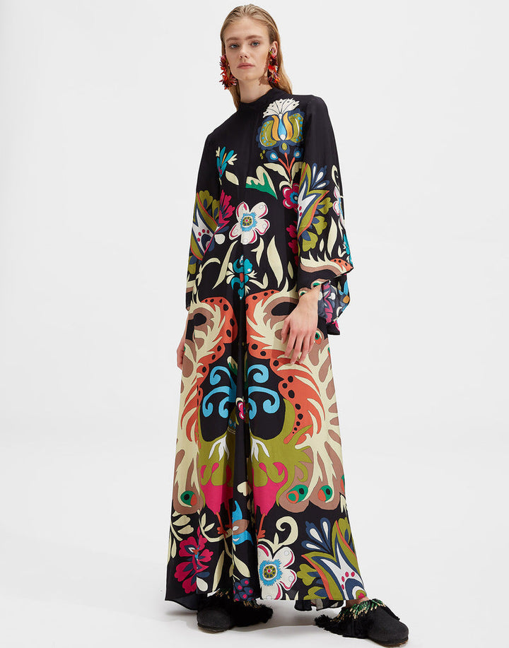 W&W Mode | Bedrucktes Dreiviertelarmkleid