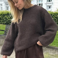 Damen stilvoller Relaxed-Fit Pullover mit voluminösen Ärmeln WW