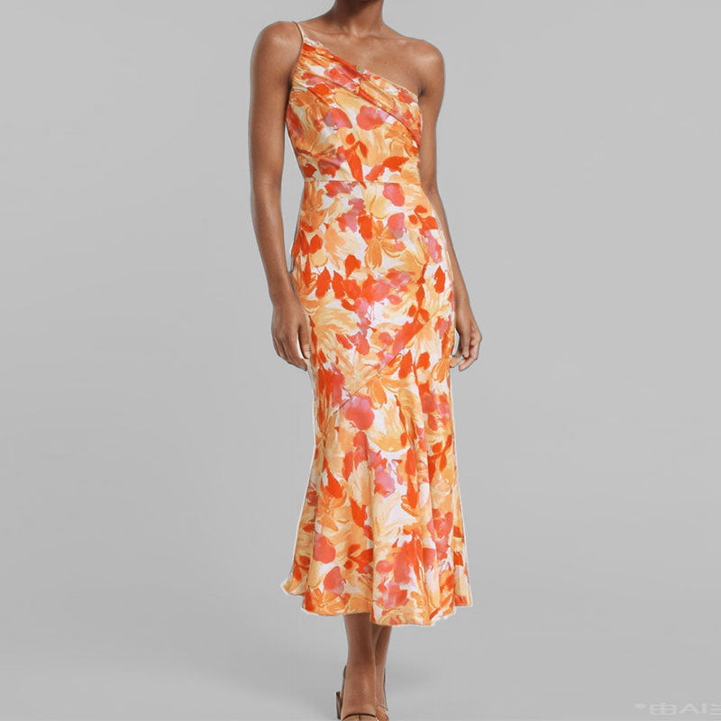 Damen Maxikleid mit schulterfreiem Design und elegantem Drapierungseffekt W&W Mode