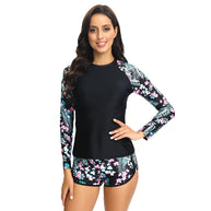 WW | Damen Surfanzug mit langem Arm und modischem floralem Design
