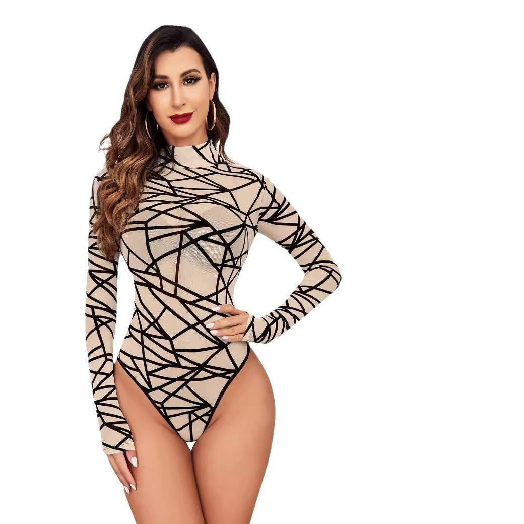 Durchscheinender Mesh-Bodysuit